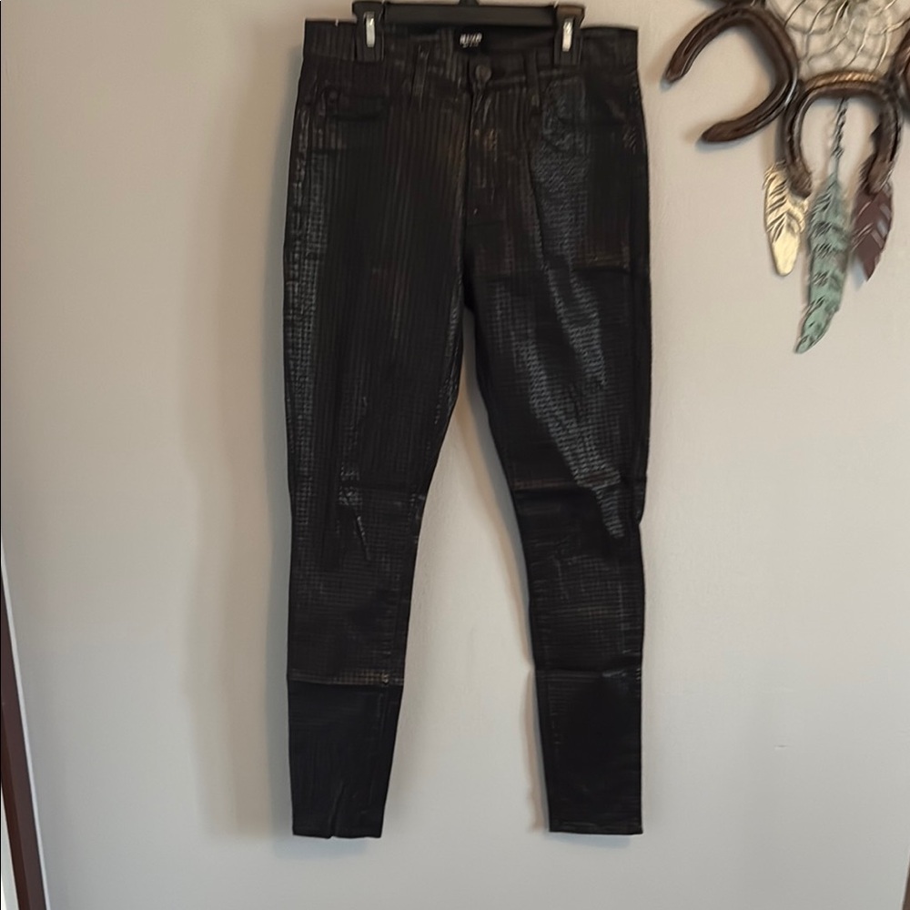 Hudson Jeans Black Houndstooth Pants